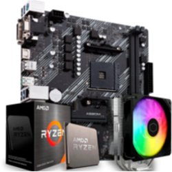 Kit upgrade AMD Ryzen 5 5500 com placa-mãe A520 e air cooler ARGB