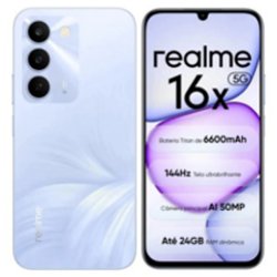Smartphone realme 16x 5G bateria 7000mAh tela 144Hz câmera 50MP